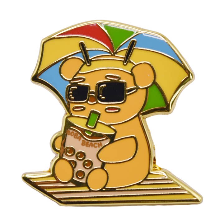 Boba Beach Pin | Asian Food Pin for wholesale by DoodlesbyIndy