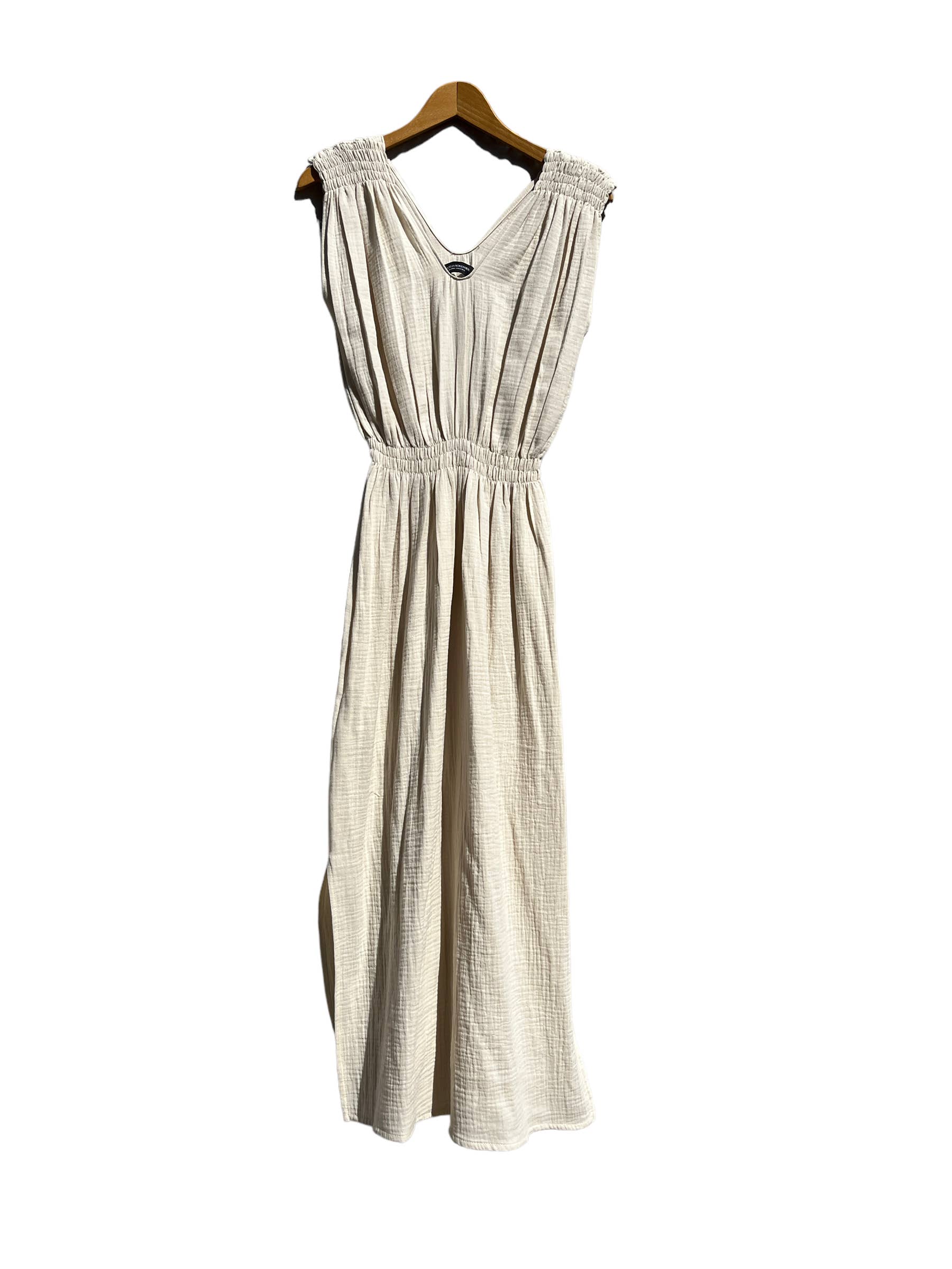 CECILIA SÖRENSEN - Wholesale Dress - Women's - 788 V Gathered greek dress in soft, organic, cotton10