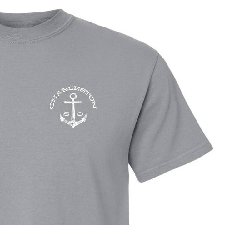 Charleston Apparel - Vente T-shirt sérigraphié – unisexe - Chemise de poisson Sheepshead personnalisable Anchor Oysters1