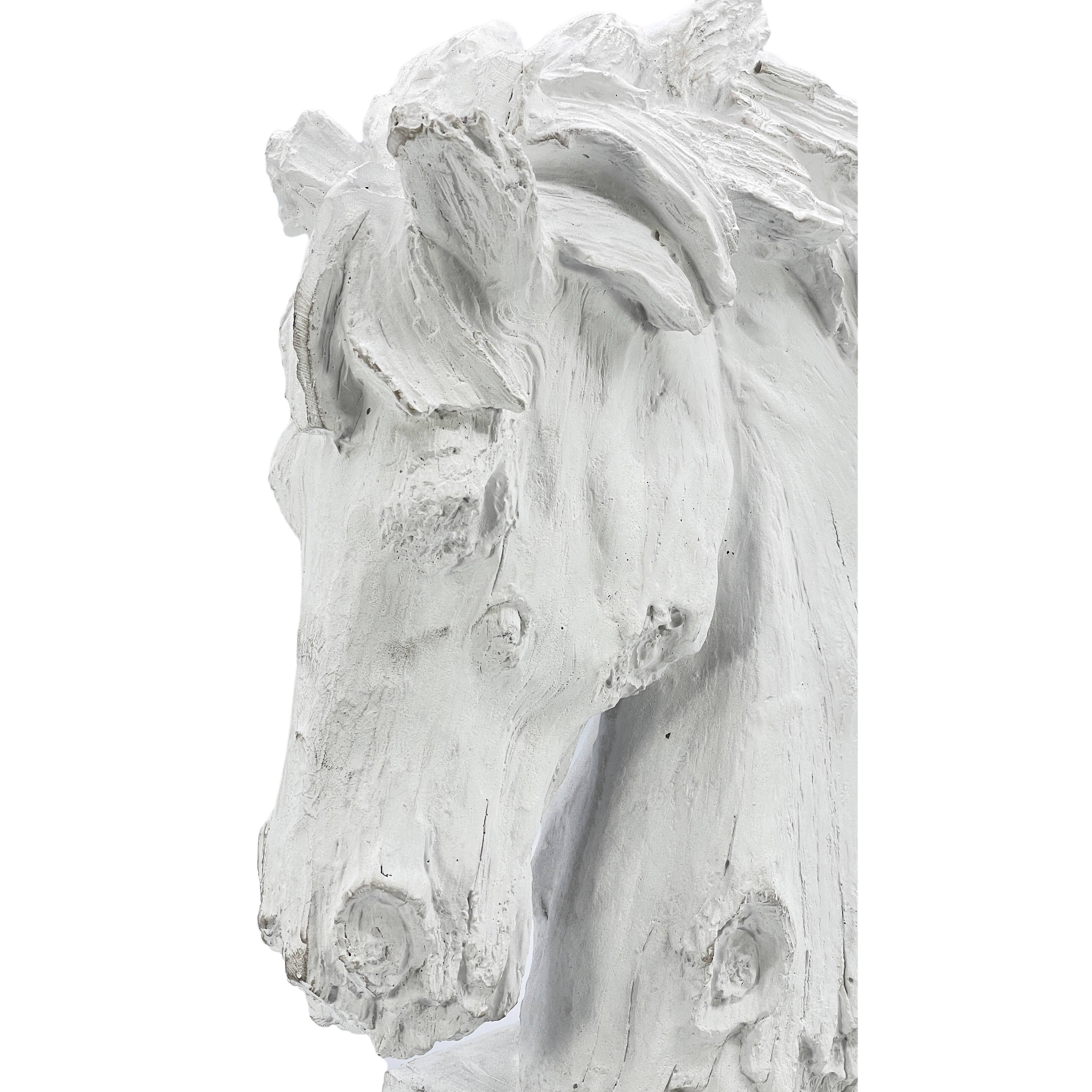 Galt International Company - Vente Figurine décorative - Statue sculptée tête de cheval effet bois, 46 cm15