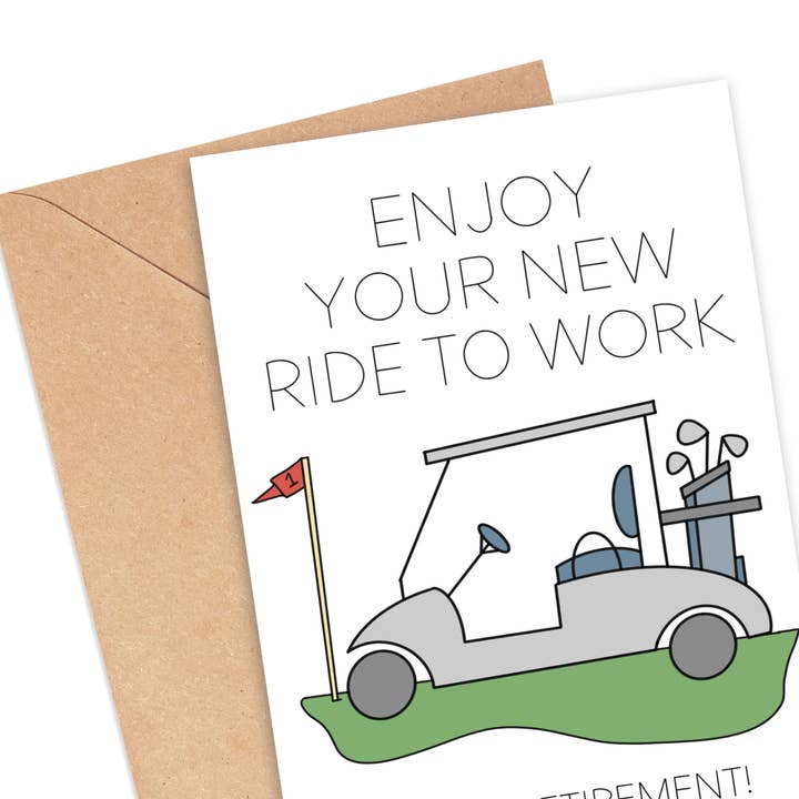Simply Happy Paper - Wholesale Retirement Card - Enjoy Your New Ride To Work Retirement Card1