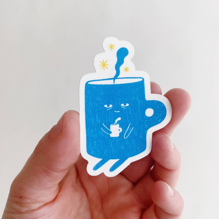Allison Mckeen Art - Wholesale Sticker - sticker - sleepy coffee