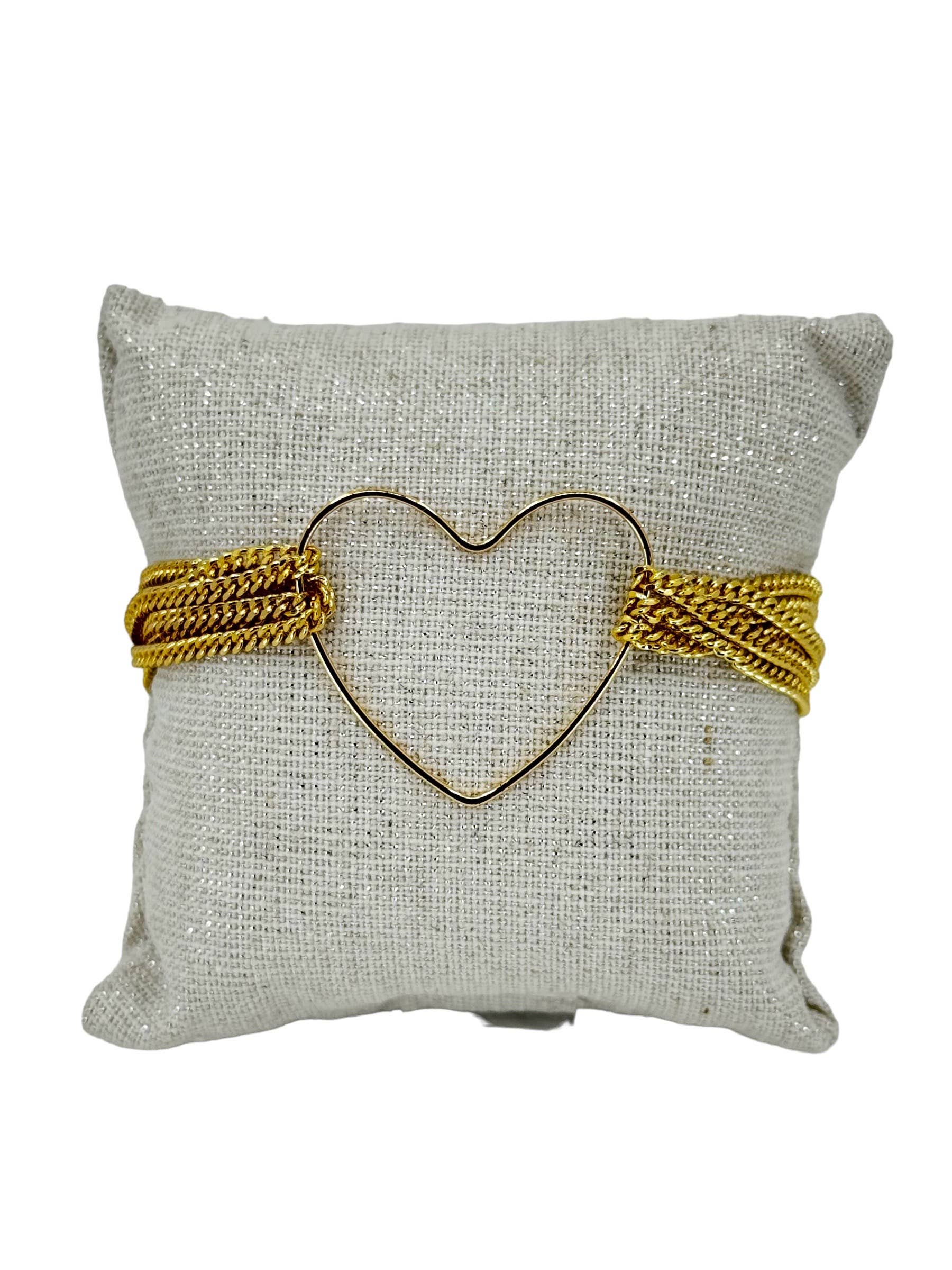 BMR - Vendita all'ingrosso Collana con ciondolo/pendaglio - Collana con pendente a catena multipla con accento a cuore dorato buffo3