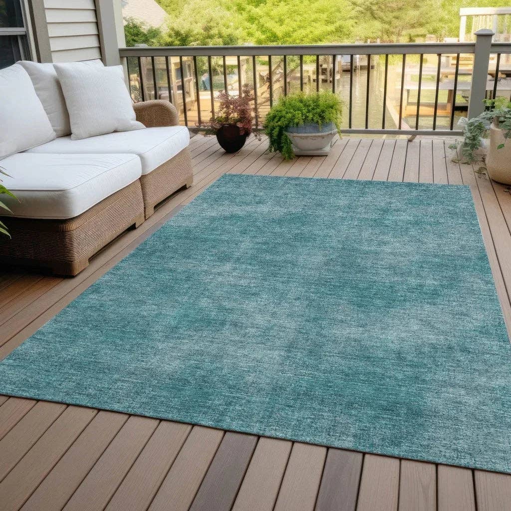 LOOMLAN – wholesale Area rug – Orlena Teal Washable Indoor-Outdoor Rug3
