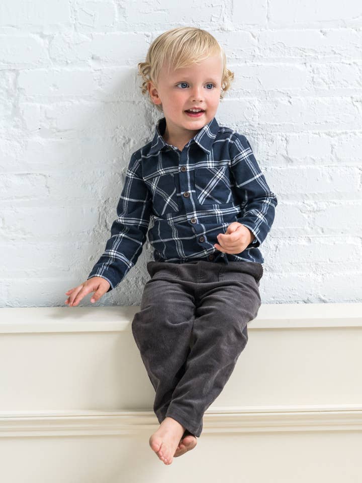 Colored Organics - Wholesale Button Down Shirt - Kids - Lev Flannel Long Sleeve Collared Button Down Shirt1