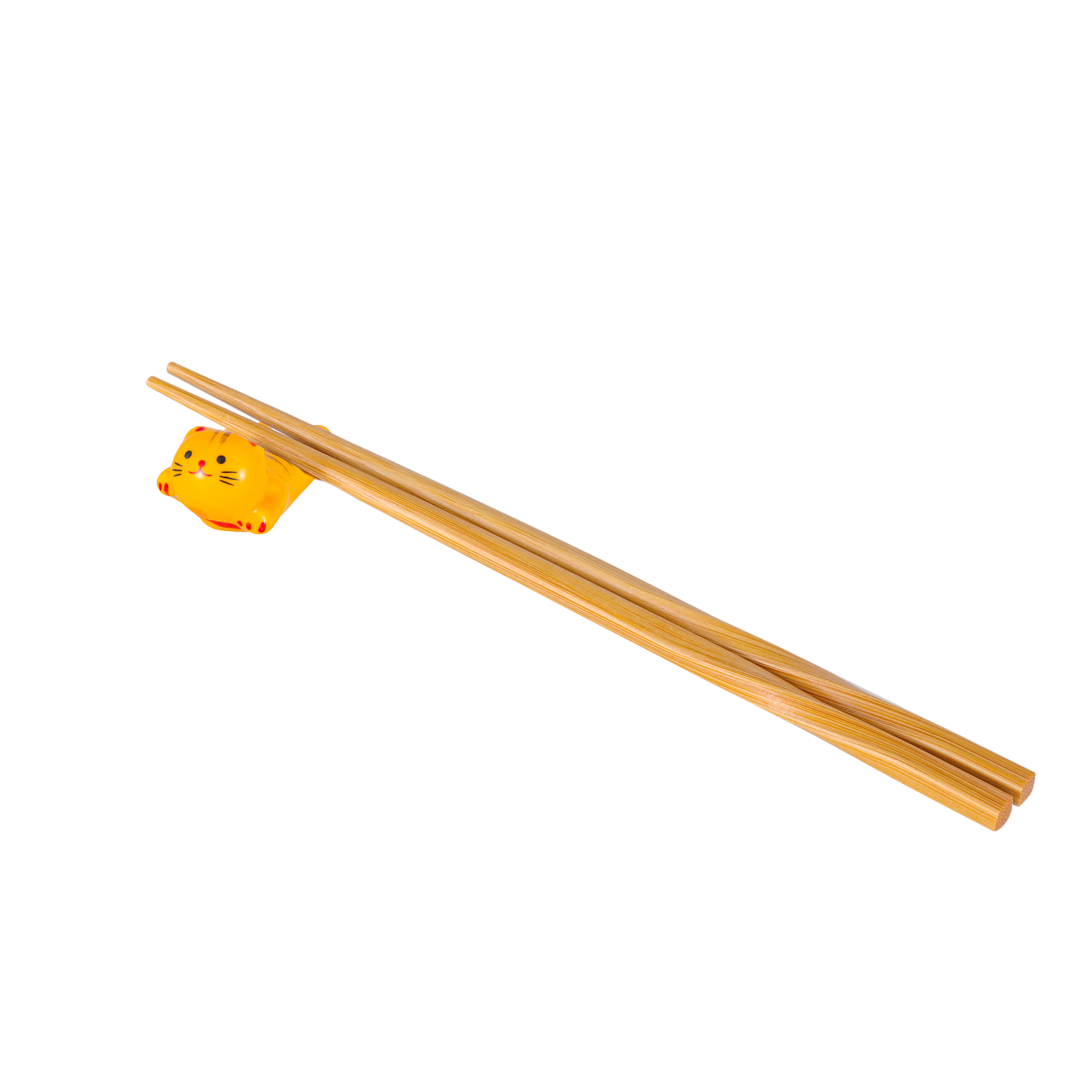 Urban Tokyo - Wholesale Spoon Rest - Cat Chopsticks Rest 2"L Yellow (12/288)2