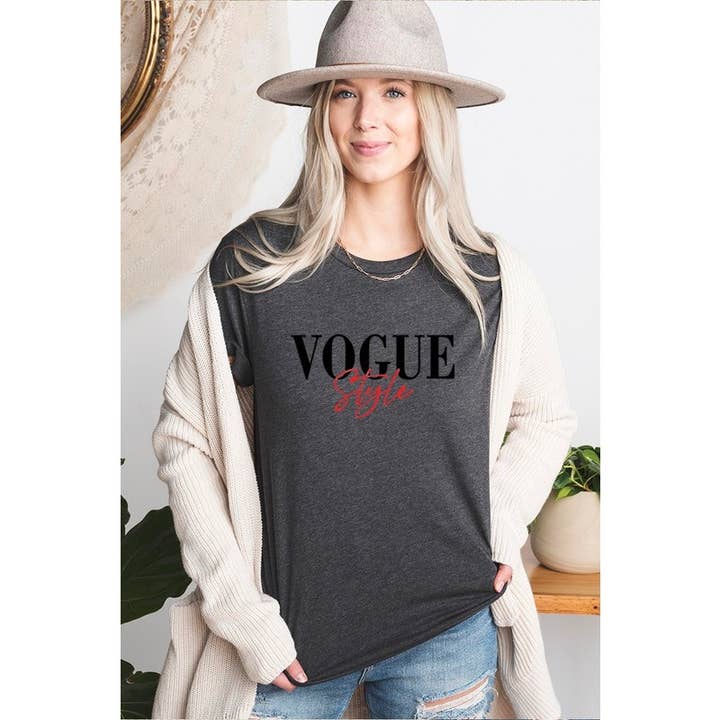 Clothing of America - Wholesale Screen Printed T-Shirt - Women's - VOGUE STYLE graphic tee4