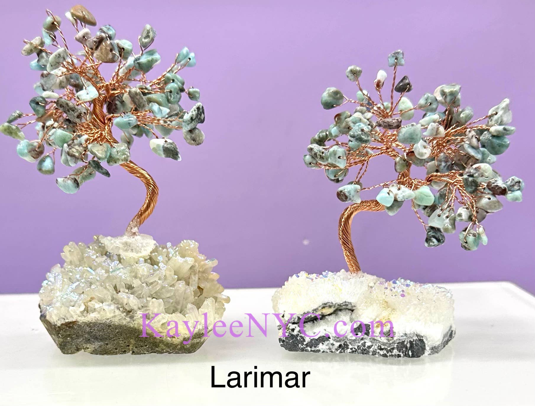 KayleeNYC - Wholesale Spiritual Stone/Crystal - Bonsai Tree with Angel Aura Quartz Cluster Base3