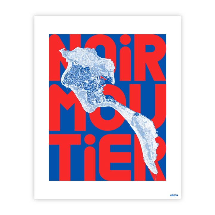 Noirmoutier (rosso) - poster per la vendita all'ingrosso da parte di Augustin