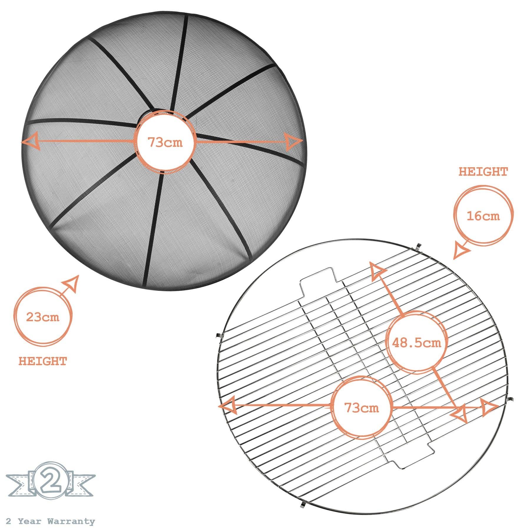 Rinkit Ltd – wholesale Fire pit – Harbour Housewares 3pc Round Firepit, Grill and Dome Set6