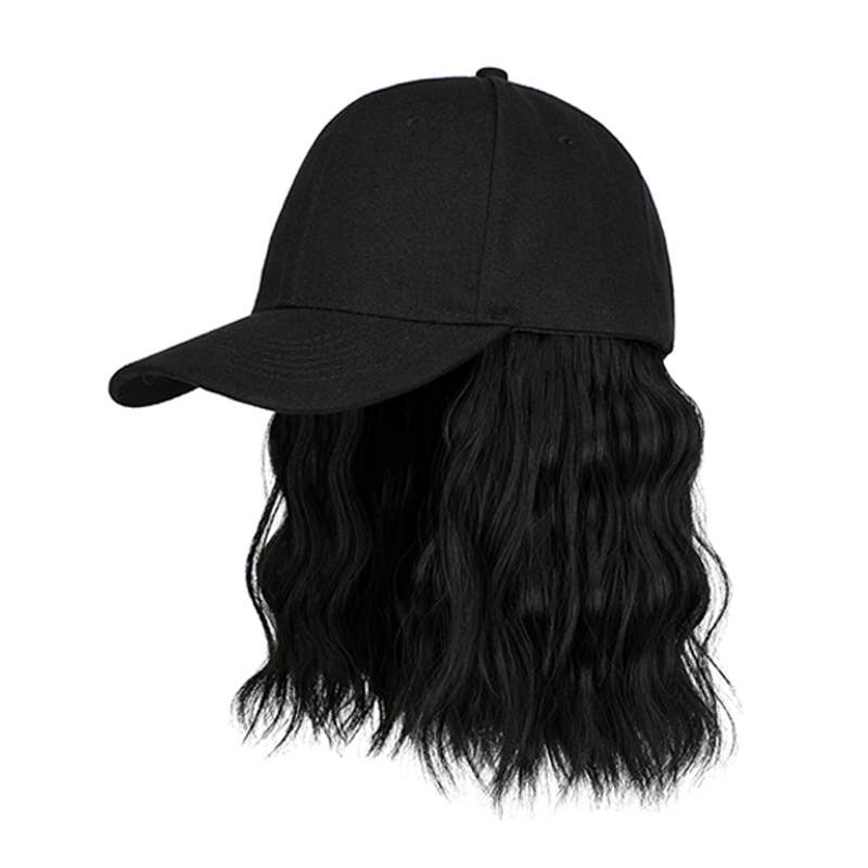 AK Brand - Vente Extensions de cheveux - Casquette de baseball avec extensions de cheveux courts ondulés pour femmes8
