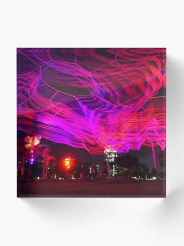 Acrylic Block, Souvenir St. Pete Pier. St. Petersburg, Florida. Photography. Bending Arc. Art Installation. for wholesale by SAVAQ