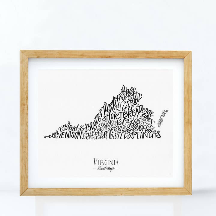 Virginia Foodways Print for wholesale by Stately Made