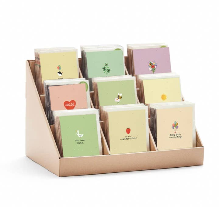 TDJ Stadtgärtner GmbH - Wholesale Retailer Display - Paper & Novelty - Compliments - Set of 9 Greeting Cards