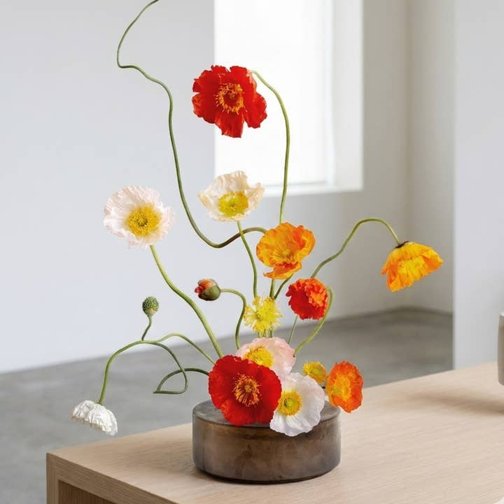 Ikebana Vase in Patinated Brass for wholesale by Dweller Studio