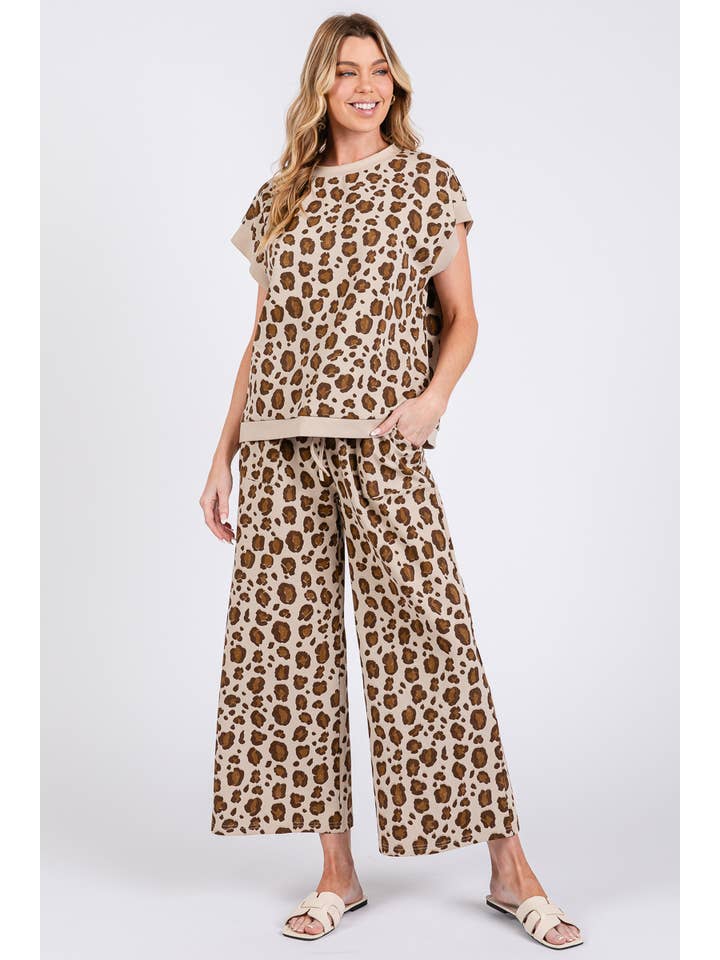 Sewn and Seen - Wholesale Top & Pant Set (NOT Loungewear) - Women's - LEOPARD PRINT SCUBA TOP AND PANTS SETS2