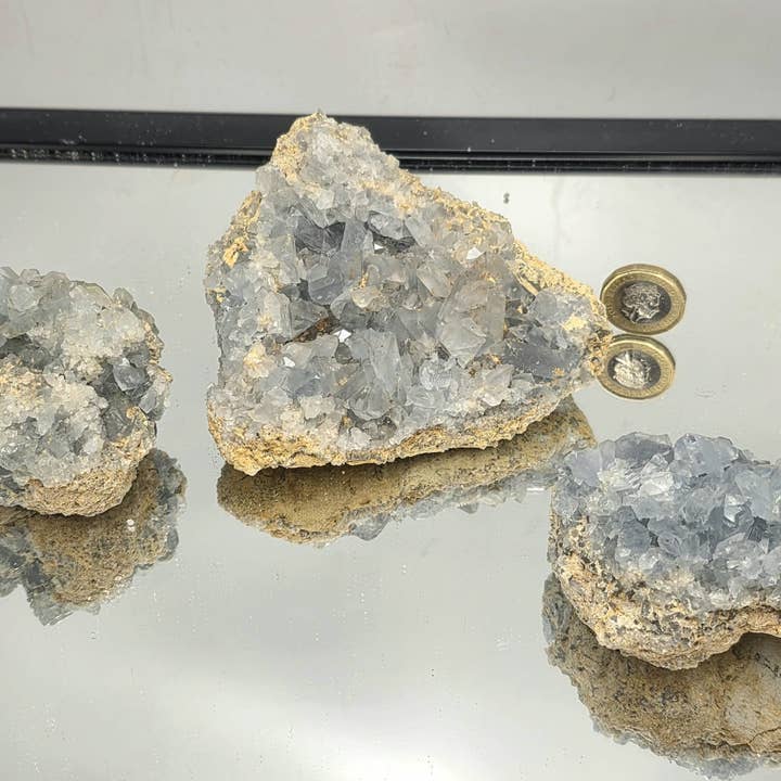 Distinction Crystals - Wholesale Spiritual Stone/Crystal - Celestite Crystal Clusters Batch Deal 1KG4