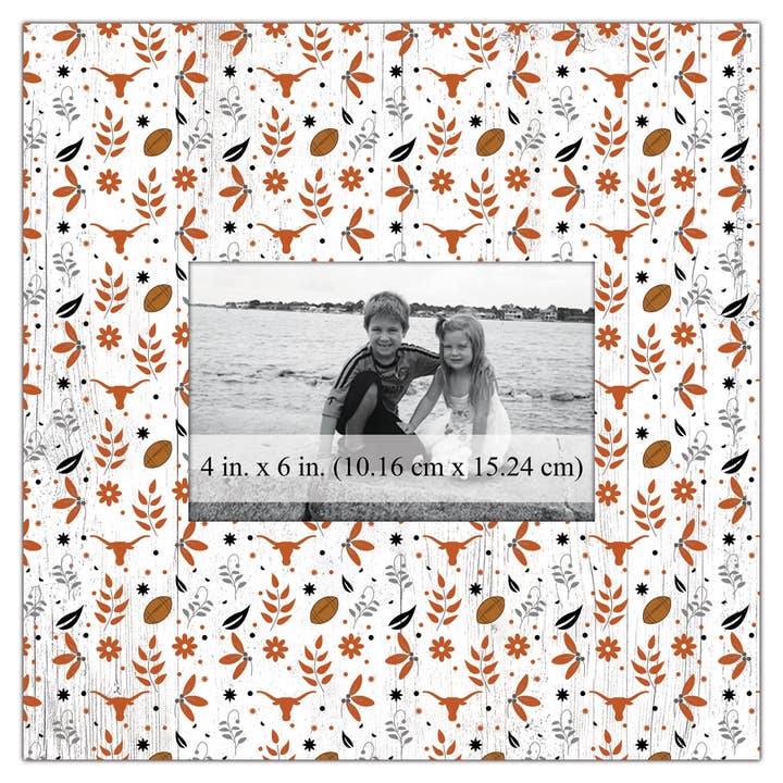 University of Texas Floral Pattern 10x10 Frame for wholesale by Fan Creations