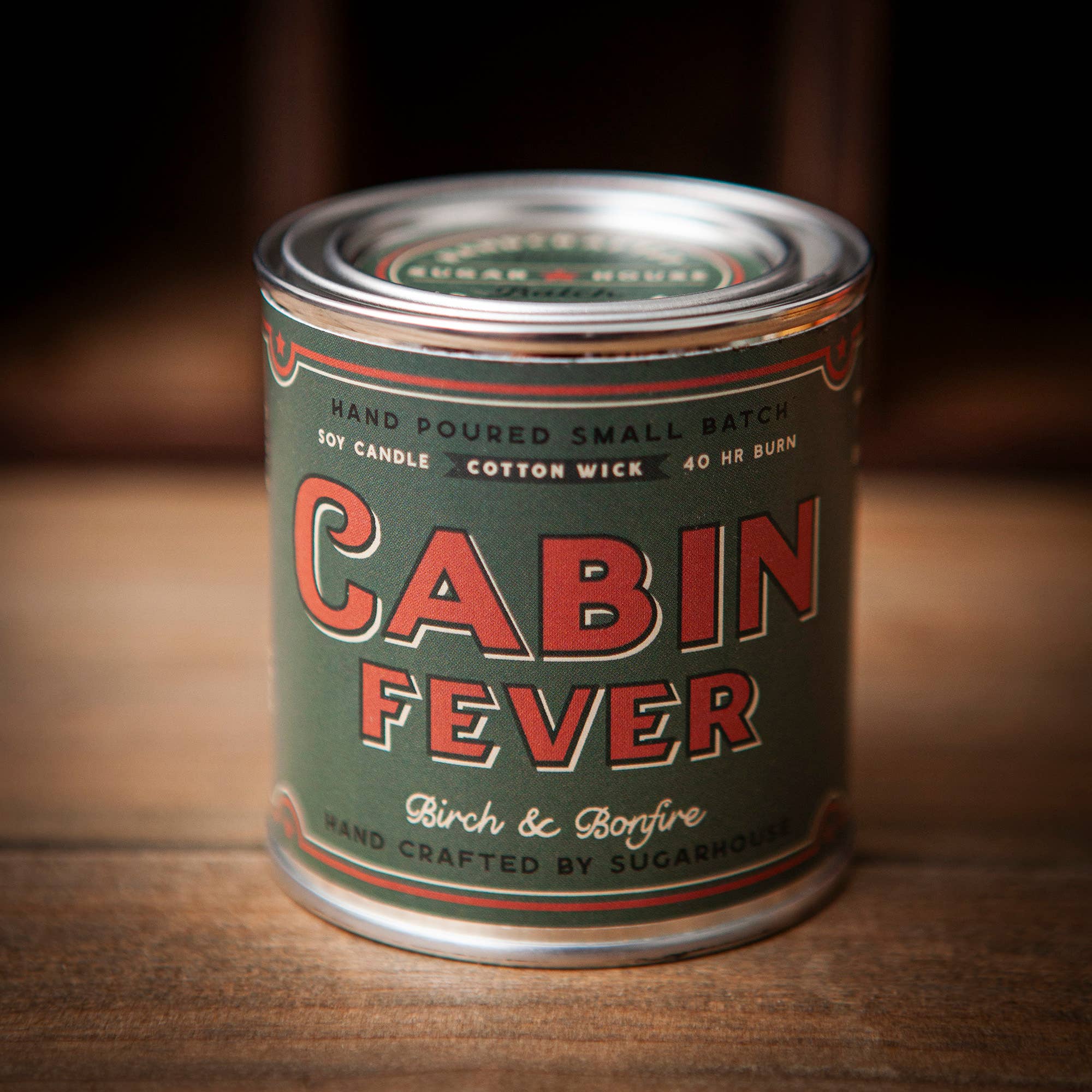 Sugarhouse Leather - Wholesale Novelty candle - Cabin Fever Soy Paint Can Candle