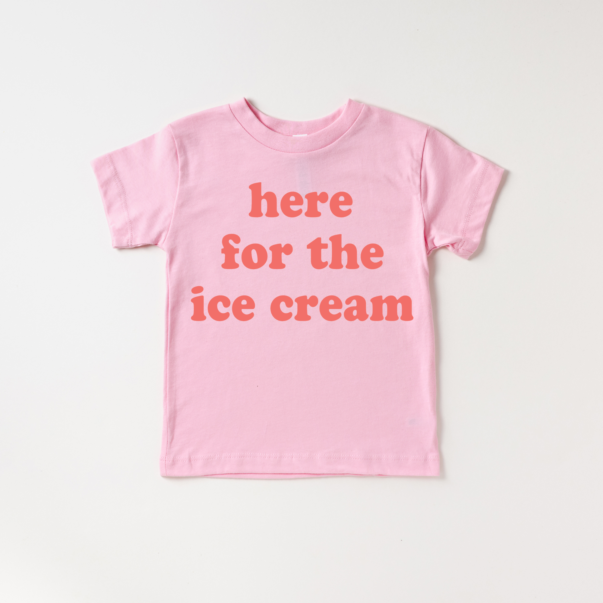 Benny & Ray Apparel - Wholesale Screen Printed T-Shirt - Kids - Here for the Ice Cream! Toddler and Youth Summer Shirt4