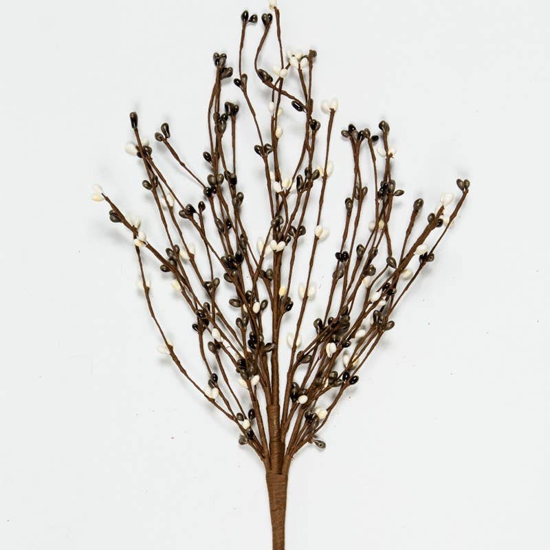 KMI International Corp. – wholesale Artificial flowers – Rice Berry Spray, 15in, Hw, Grey/Cream;0