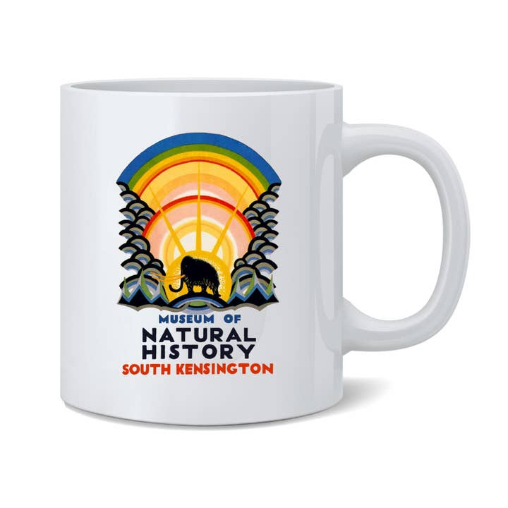 Tazza da tè retrò da viaggio del Natural History Museum London per la vendita all'ingrosso da parte di Gotham Gifts