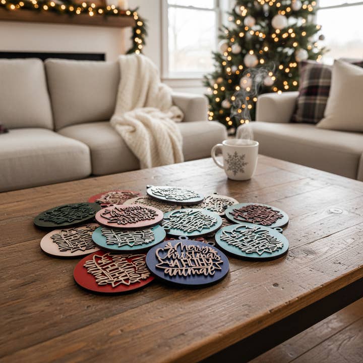 Gia Roma - Wholesale Christmas decoration - Christmas Ornaments Handmade Wood Slices| Multiple Colors110