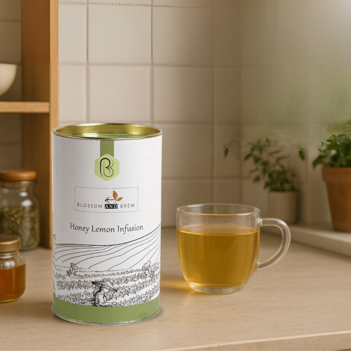 Blossom & Brew - Wholesale Loose Tea - Green Tea- Honey Lemon Infusion, Bright & Refreshing11