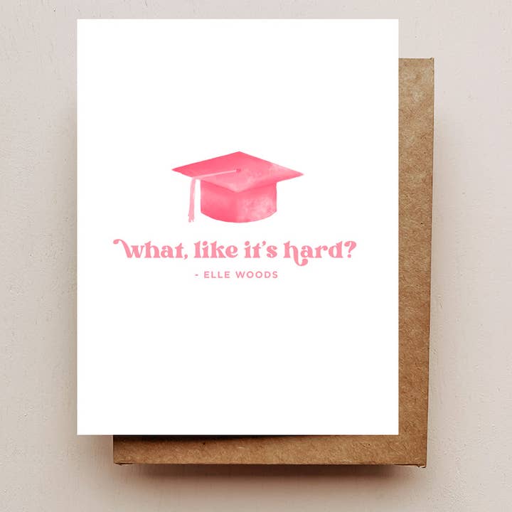 Maddon and Co - Wholesale Graduation card - Elle Woods Grad Card