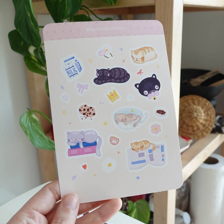 Kattklistermärke för wholesale av uncomfy cherry