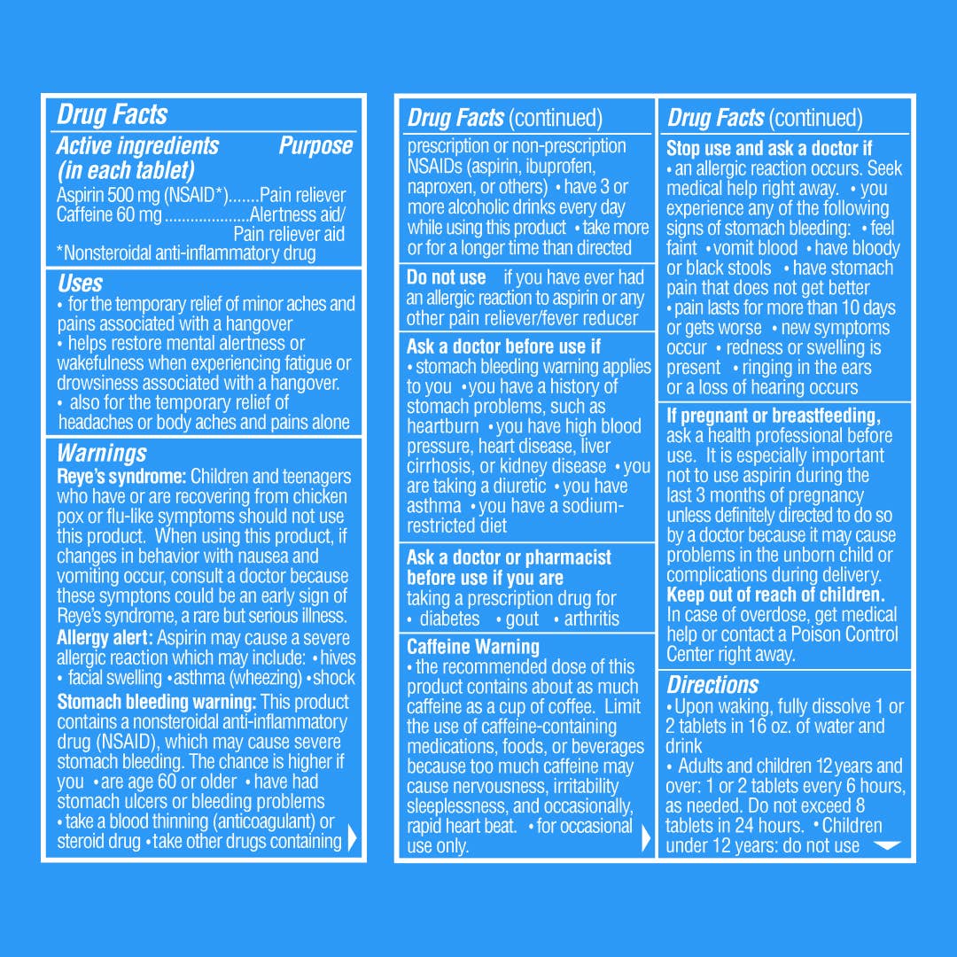 Blowfish for Hangovers – Großhandel Nahrungsergänzungsmittel/Vitamin zum Einnehmen – Partybox, (25 x 2 Tabletten-Umschläge)6