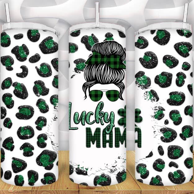 Lucky Mama Leopard, 20 oz pour la vente par FloBama Girls Wholesale