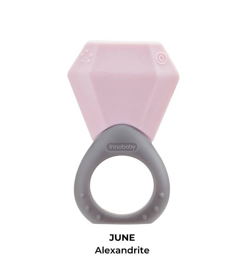 Innobaby on Faire – wholesale Teether (not clip-on) – Baby – Silicone Ring Teether / Birthstone Teether / Sensory Toy1