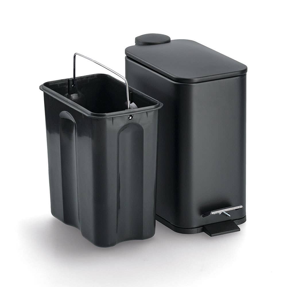 Zeller Present - Wholesale Bathroom Trashcan - Pedal Bin M. Soft Close, 5 Ltr, Metal/Plastic8