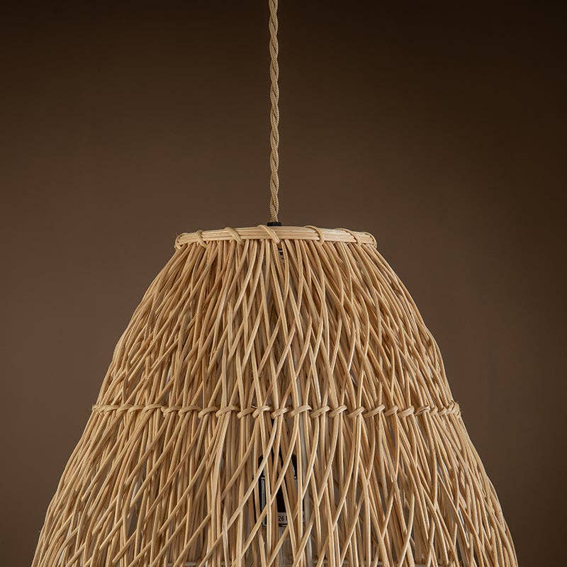ELE Light & Decor - Wholesale Chandelier/Hanging Light - Lisbet Pendant Bell Wicker Rattan Hanging Lamp5