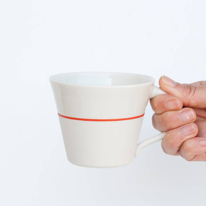 White Porcelain Wide Mug - 5 Colour Options for wholesale by Sue Ure Maison
