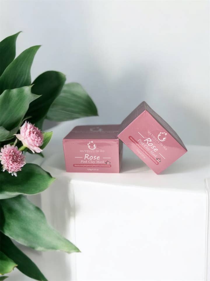 Mascarilla orgánica de arcilla rosa para venta al por mayor de Les trésors de lika