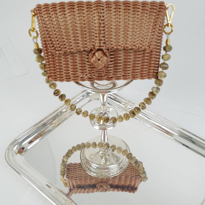 The Lilley Line - Wholesale Bag Strap - Women's - Clutch Strap, Pebble Gemstone in Light Tortoise