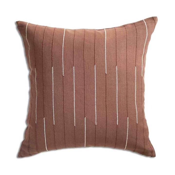 Textured Woven Pillow - Chocolate for wholesale by Fair + Simple