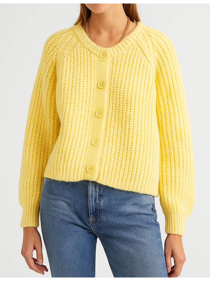 Sweetkama - Wholesale Cardigan - Women's - Ladies Solid Color Ribbed Knit Button Front Crop Cardigan13