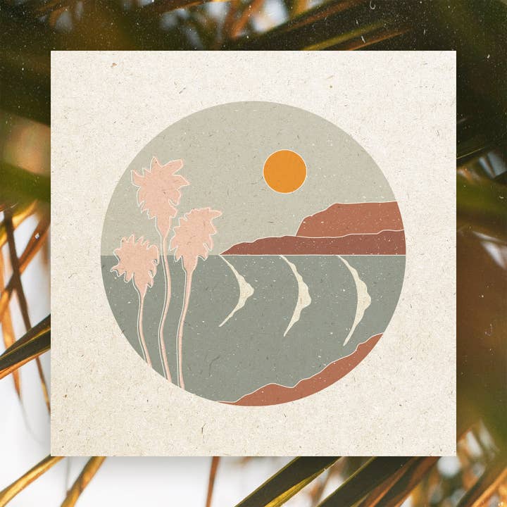 Three Palms Art Print for wholesale by Studio Skye Silver