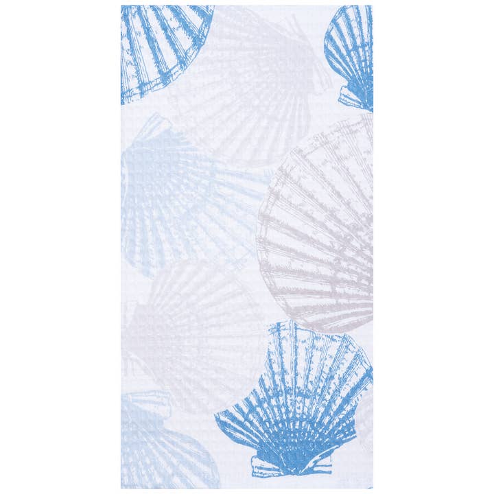 C&F Home - Wholesale Tea Towel - Coastal Scallop Shells Kitchen Towel