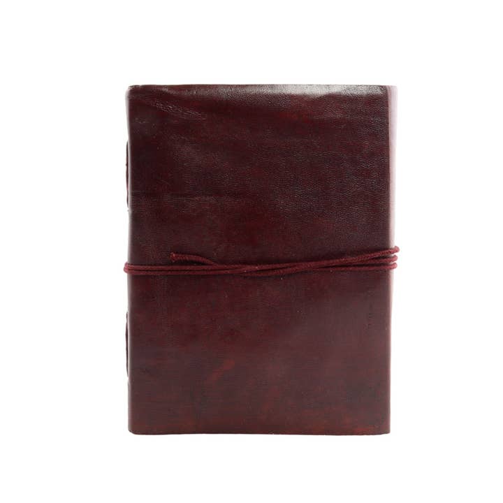 Tribal Trade GmbH – wholesale Sketchbook/sketchpad – Premium brown leather notebook 17.5x12.5x2.5cm