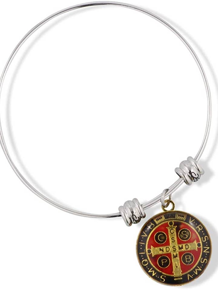 EPJ Saint Benedict Coloured Fancy Charm Bangle for wholesale by Dave The Bunny