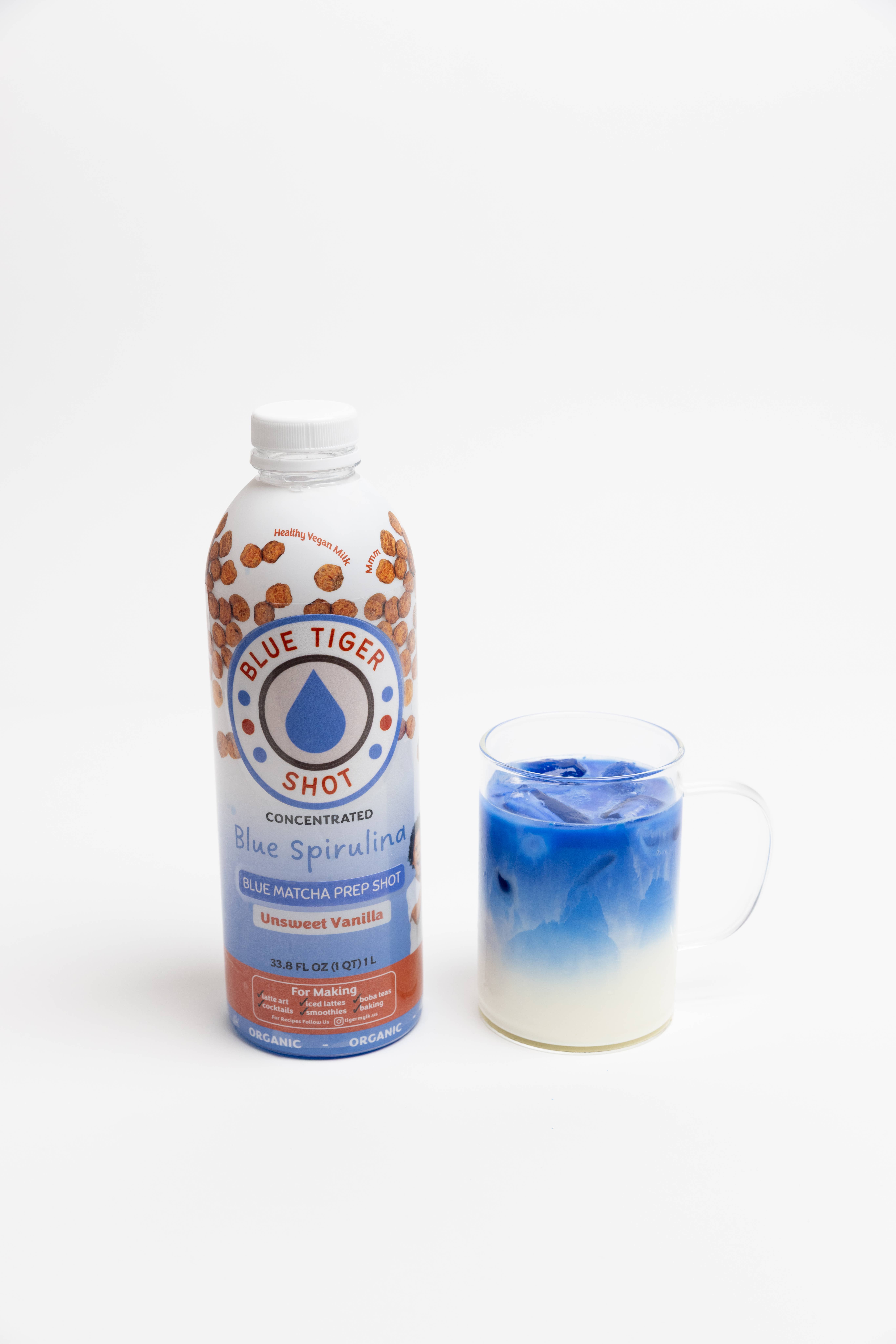 TIGER SHOT - Wholesale Protein/Superfood Powder - BLUE MATCHA SHOT for lattes (16 Servings)3