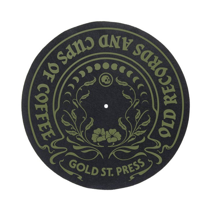 Old Records Vinyl Player Slipmat for wholesale by Gold St. Press