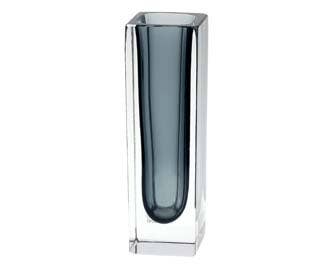 ALESSANDRO MANDRUZZATO TM - Venta al por mayor Floreros - Jarrón cuadrado de vidrio de Murano en cobalto y ámbar1