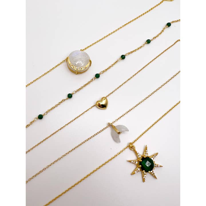 Elyssa Bass Designs - Vendita all'ingrosso Collana con ciondolo/pendaglio - Collana Mezzaluna con pietra di luna