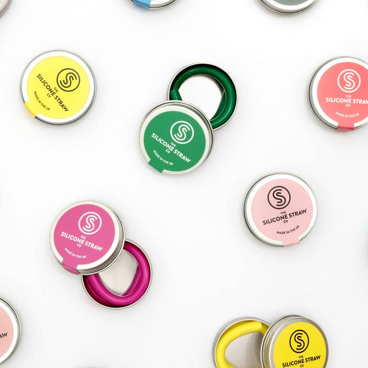 The Silicone Straw Company - Wholesale Drinking Straw - Silicone Straw in a Travel Tin - BEST SELLER1