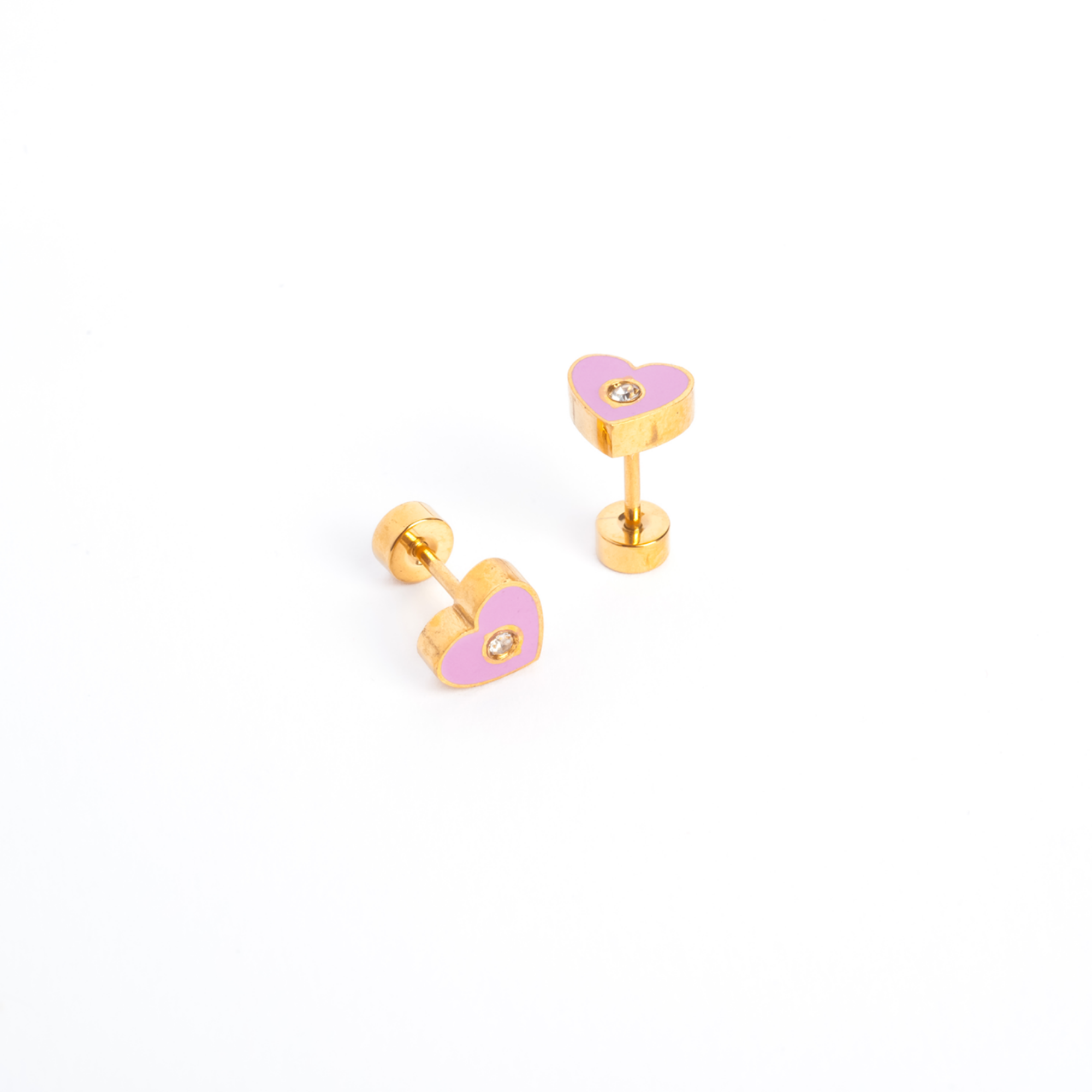 Adorn512 - Wholesale Stud/Post Earrings - Bubble Heart Enamel Screwbacks11